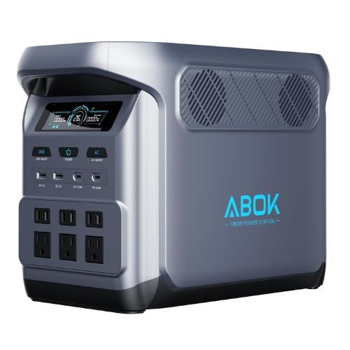 1024Wh ABOK Ark1800 Portable Power Station, LiFePO4 Battery